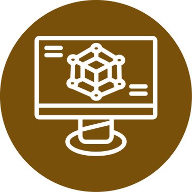 Web simgesi, internet teknolojisinin vektör illüstrasyonu