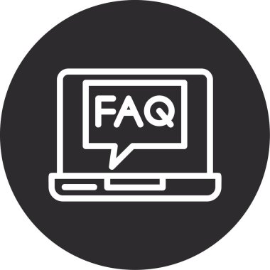 Ağ simgesi. Faq simgesi izole edildi.