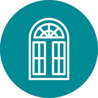 Kapı simgesinin vektör illüstrasyonu