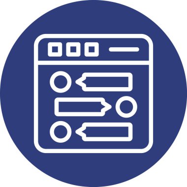 Bir monitörün modern simgesinin vektör çizimi