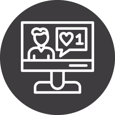 Dizüstü bilgisayar simgesi vektör çizimi