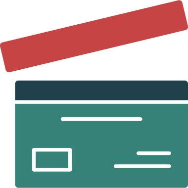 bankacılık kredi kartı simgesi düz stil