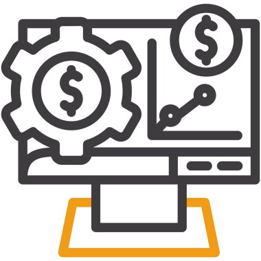 iş yönetimi çizgisi simgesi ana hat biçiminde