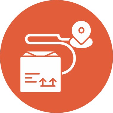 Harita konumu simgesi, basit vektör çizim