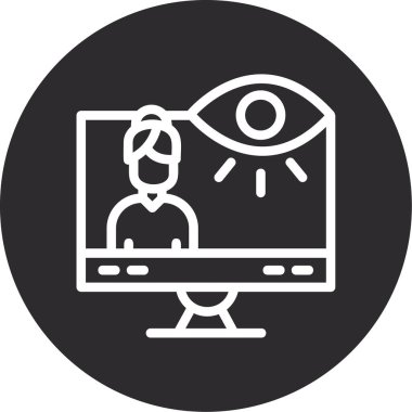 Bilgisayarlı bir kadının vektör çizimi