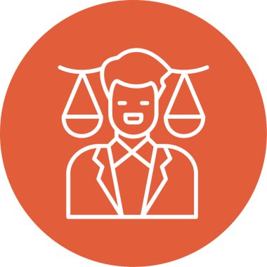 Hukuk ve adalet simgesinin vektör illüstrasyonu