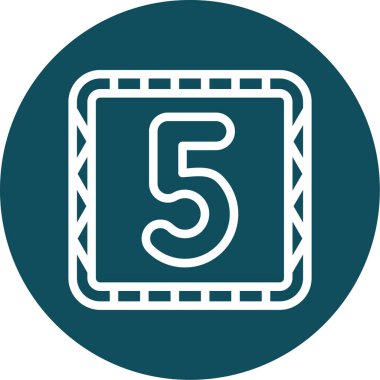 soyut grupta beş beş simge izole edildi