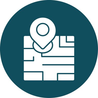 Vektör konumu simge illüstrasyonu