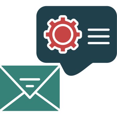 ileti ikonu vektör çizimi tasarımı