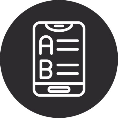 Vektör mobil simgesi, vektör illüstrasyonu