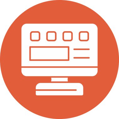 bilgisayar görüntüleme simgesi, vektör illüstrasyonu