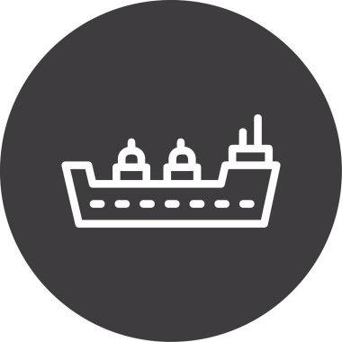 Gemi simgesinin vektör illüstrasyonu