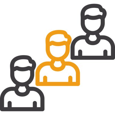 grup simgesi, basit vektör illüstrasyonu