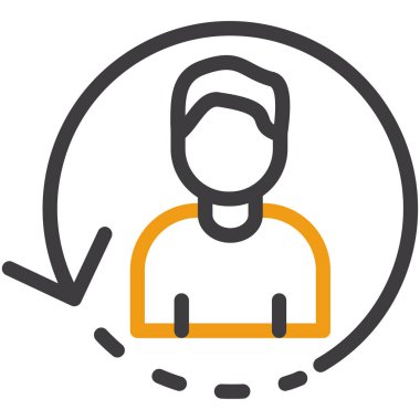 Bir insan simgesinin vektör illüstrasyonu