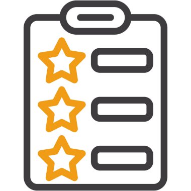 Geri besleme derecelendirme simgesi, basit vektör illüstrasyonu