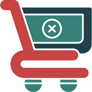 Alışveriş arabası simgesi, vektör illüstrasyonu