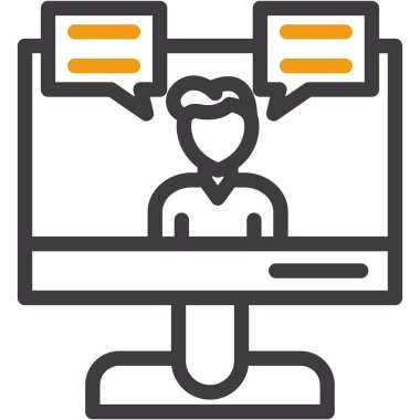 Çağrı merkezi destek simgesi, basit tasarım