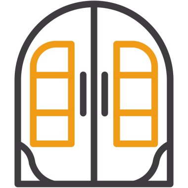 Kapı. Web simgesi basit illüstrasyon