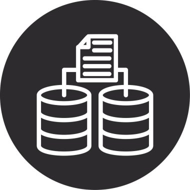 veri veritabanı sunucu simgesi katı biçiminde