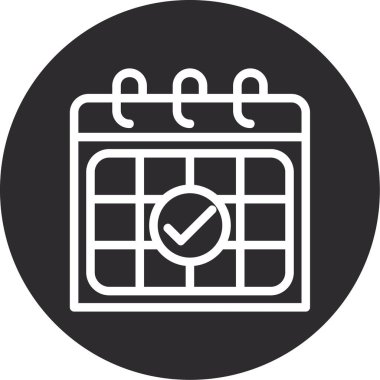 vektör Takvimi Simgesi illüstrasyonu