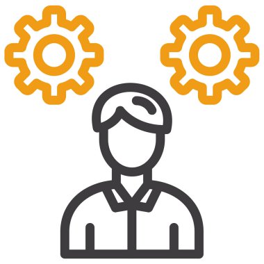 dişliler düz vektör simgesi