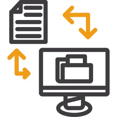 veri aktarım simgesi, vektör illüstrasyonu