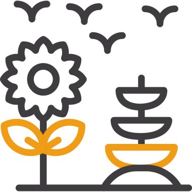 Kaplıca. Web simgesi basit illüstrasyon