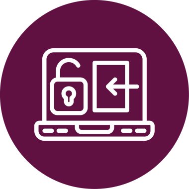 Kilit. Web simgesi basit illüstrasyon