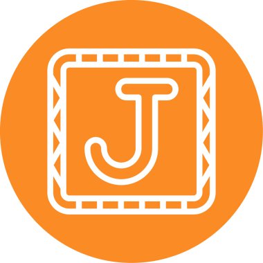 Bir J harfinin vektör illüstrasyonu