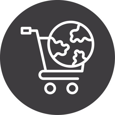 Alışveriş sepeti simgesi. Alışveriş sepeti vektör simgesi web için basit örnek