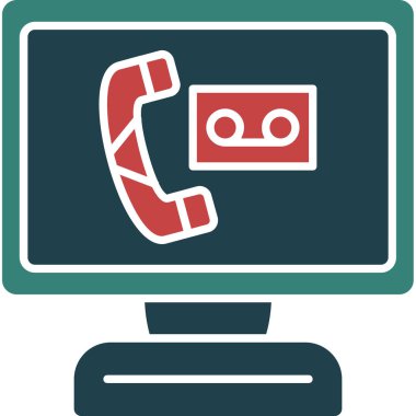 Simgeyi ara. Web tasarımı için basit telefon vektör simgeleri çizimi