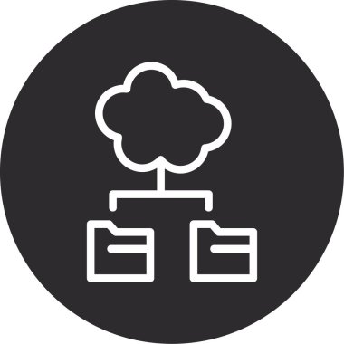 bulut hesaplama vektörü simgesi