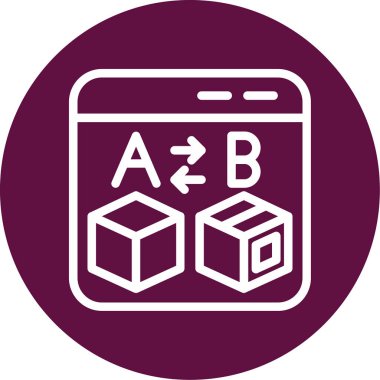 Benzersiz küp vektör simgesi