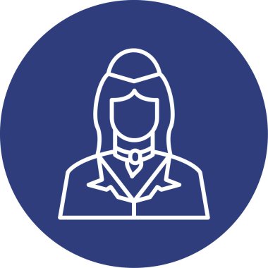 Kadın avatar simgesi vektör illüstrasyonu