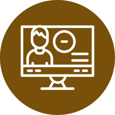 Bilgisayar. Web simgesi basit illüstrasyon