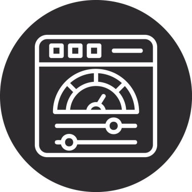 araba gösterge paneli simgesi, basit tasarım vektör illüstrasyonu