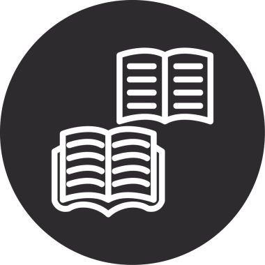 Kitap eğitimi ikonu ana hatlarıyla