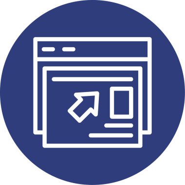 Web sayfası simgesi, vektör illüstrasyonu