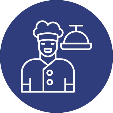 Şef vektör simgesi modern basit vektör illüstrasyonu