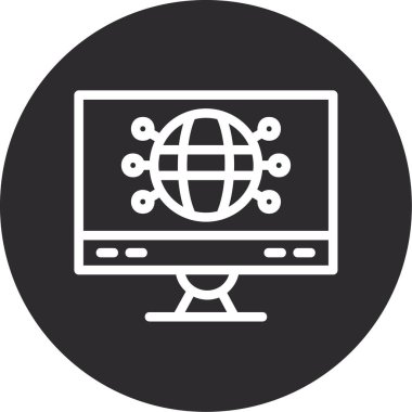 İnternet web simgesi, basit tasarım