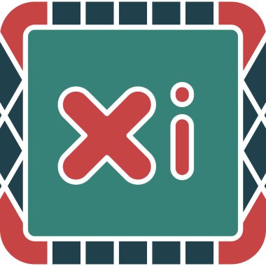 x x simgesi. Modern vektör illüstrasyonu