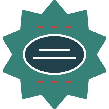 Rozet simge vektör çizim