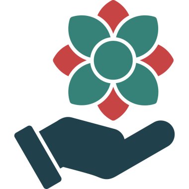 El çiçeği çizimi, düzenlenebilir düz biçimin simgesi