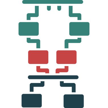 robot. Web simgesi basit illüstrasyon