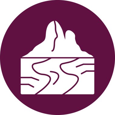 dağ simgesinin vektör illüstrasyonu