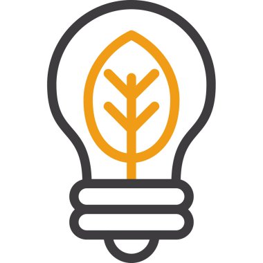 Ampul lambası simgesi Outline biçiminde