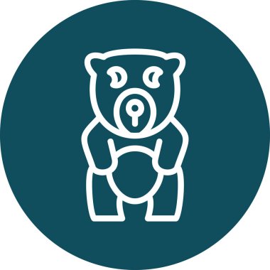 Eşsiz Ayı Vektörü Kabartma Simgesi