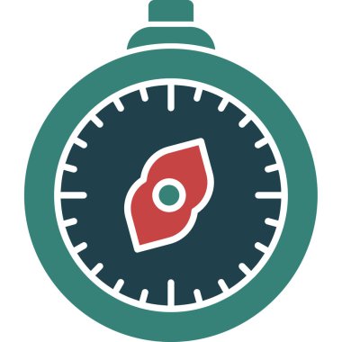 Kronometre Web simgesi basit illüstrasyon