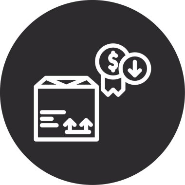 İş ve finans simgesinin vektör illüstrasyonu