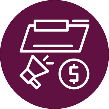 Dolar. Web simgesi basit illüstrasyon